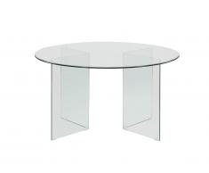 Table à manger ADAMO - 6 couverts - Verre trempé