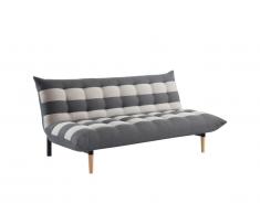 Canapé 3 places clic-clac KANEPI en tissu - Gris/Anthracite