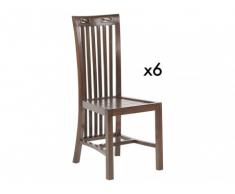 Lot de 6 chaises JAKARTA II - Teck massif