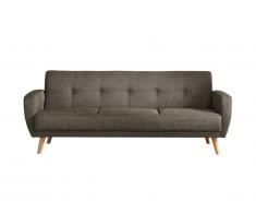 Canapé 3 places convertible MAELO en tissu - Taupe