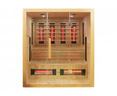 Sauna infrarouge à spectre complet 4/5 places Gamme prestige NASKO - L180*P160*H200 cm - 3000W
