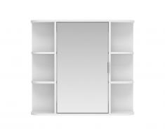 Armoire murale de salle de bain avec miroir et niches - MAROYA - Blanc