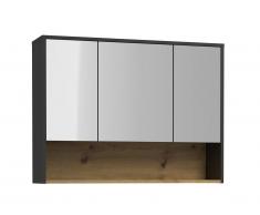 Armoire murale de salle de bain anthracite - 100 cm - YANGRA