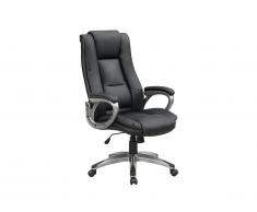Fauteuil de bureau LIBERIA - Hauteur ajustable - Simili - Noir