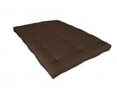Futon 140x190cm - COTON traitement téflon - SHIVA de DREAMEA - Chocolat