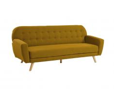 Canapé 3 places convertible clic-clac en tissu LELIO - Ocre