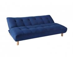 Canapé convertible clic-clac 3 places en tissu VINCENT II - Bleu