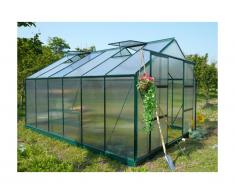 Serre de Jardin en polycarbonate de 13 m² avec embase - Vert - KALIDA