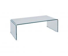 Table basse ALONZO - Verre trempé courbé