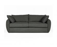 Canapé 3 places en tissu bouclette anthracite VALONI