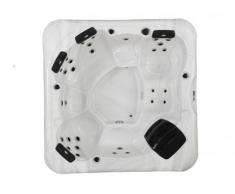 Spa 6/7 personnes MANIHI - Système Balboa - Blanc perlé - 30 jets - L230 x l230 x H90 cm