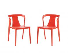 Lot de 2 chaises de jardin - Orange - VOLTERRA