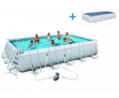 Pack Piscine ANTIGUA II de BESTWAY 671x366cm + bâche solaire
