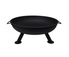 Brasero de jardin rond en acier RIGEL - D.56cm x H.24cm - noir