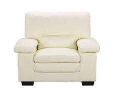 Fauteuil en cuir de buffle MIMAS - Ivoire