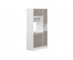 Buffet de cuisine MADY - 5 portes & 1 tiroir - Coloris gris
