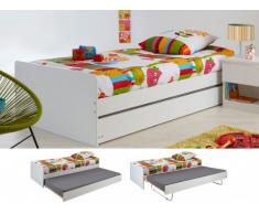 Lit gigogne DONOVAN - 90*190cm - Laqué mat blanc