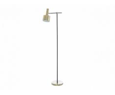 Lampadaire style vintage ANTICAIRE - Fer - 37 x 25 x 150 cm - Doré