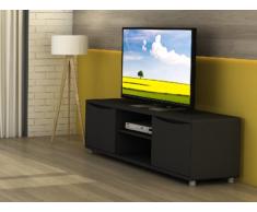 Meuble TV SORRISO - Noir - 2 portes & 2 niches