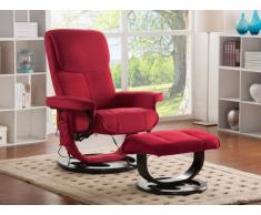 Fauteuil massant JULIO en microfibre - Rouge