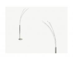 Lampadaire 5 branches LEDs design FILAE - Métal - 58 x 20 x 189 cm - Argenté