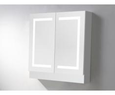 Armoire de toilette à miroir lumineux MYRNA - L80 x H80 cm