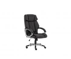 Fauteuil de bureau - Hauteur ajustable - Simili - Noir - SCORY