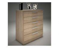 Commode MATHIAS - 5 tiroirs - chêne