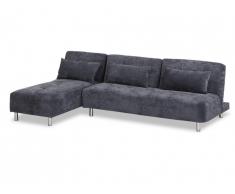 Canapé d'angle convertible et réversible en microfibre MARLI II - Gris
