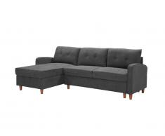 Canapé d'angle réversible en tissu TROY - Anthracite