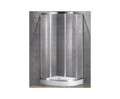 Paroi d'angle de douche avec receveur MILOA - 80 x 80cm