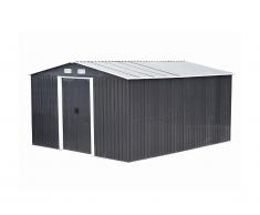 Abri de jardin en acier galvanisé gris MANSO - 13m²