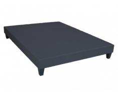 Sommier déco tapissier gris anthracite de DREAMEA - 160x200cm