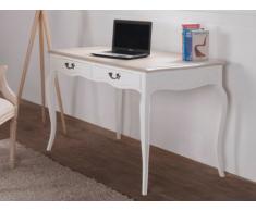 Bureau RHEA - Bois de manguier & MDF - Coloris blanc