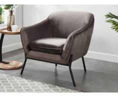 Fauteuil DOUVIL en velours - Anthracite