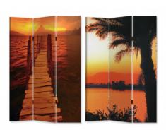 Paravent imprimé 3 pans SUNSET - 120 x 180 cm