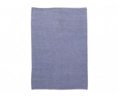 Tapis tissé main en coton HALK - 160 x 230 cm - Gris Bleu