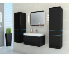 Ensemble NAOMI à leds - meubles de salle de bain - laqué noir
