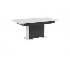 Table à manger extensible PERCEPTION - 6 à 8 couverts - Gris & Blanc