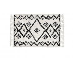 Tapis berbère 100% laine MARCEAU - 120 x 170 cm - Noir et Ivoire