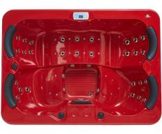 SPA 4 personnes THEMISE II - Rouge nacré - 46 jets - l210 x L152 x H78 cm