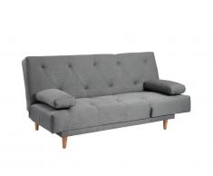 Canapé convertible clic-clac 3 places BONZI en tissu - Gris