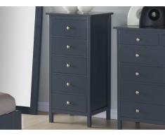 Chiffonnier ALBANE - 5 tiroirs - Pin gris
