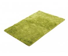 Tapis shaggy soyeux MENTON vert - polyester - 160*230cm