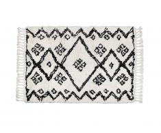 Tapis berbère 100% laine MARCEAU - 200 x 290 cm - Noir et Ivoire