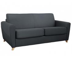 Canapé 3 places convertible express RESEDA en tissu - Gris