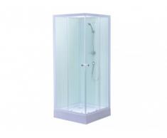 Cabine de douche d'angle TALIA en verre trempé 80x80x195 cm - blanche