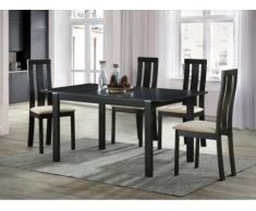 Lot de 6 chaises DOMINGO - Hêtre massif wengé