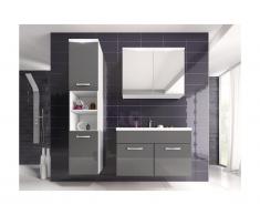 Ensemble NINA à leds - meubles de salle de bain - Laqué gris