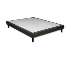 Sommier déco tapissier PARNASSE de DREAMEA - Anthracite - 140x190 cm